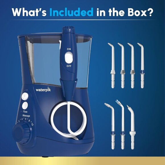 Waterpik Aquarius Water Flosser With 10 Settings & 7 Tips WP-663 Dark Blue - Picture 2 of 14